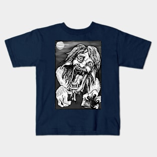 Wild Wolf Man Kids T-Shirt